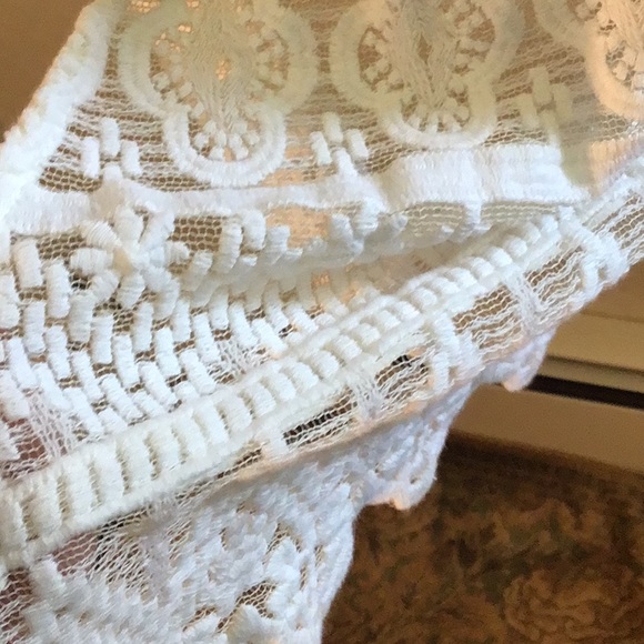 Chico’s zenergy Lovely beautiful lace cover-up sweater hundred percent cotton - Picture 4 of 6